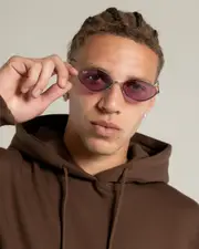 [Ray-Ban] Ray-Ban Men's Kai Sunglasses in Gunmetal/Dark Violet One Size Gunmetal/Dark Violet