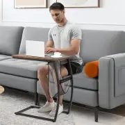 CostwayC-shaped End Table with Side Pocket for Living Room, Bedroom