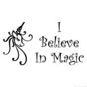 I Believe In Magic Unicorn - Decal Sticker - Multiple Colors & Sizes - ebn6374