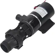 12V Macerator Waste Self Priming RV Mount Motor, Storage Box/Cover Pump for Boat Home Industry, with 1-1/2in Male Thread Joint (DC12V)