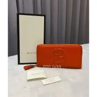 在飛比找蝦皮購物優惠-GUCCI 308004 經典雙G LOGO牛皮SOHO 流