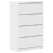 vidaXL Sideboard White Engineered Wood Storage Drawer Side Cabinet Furniture