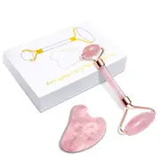 GuaSha Massage Roller Scraper Natural Rose Quartz Face Lifting Body Massager Gouache Relaxation Anti Wrinkle Beauty Tool