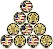 Hinly 10 Pcs Saint Michael Police Prayer Law Enforcement Challenge Coin God Bless The Police Prayer Police Officer Gifts