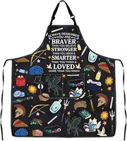 WSNANG Camp Half Blood Waterproof Apron Camp Half Blood Horse Apron with Pockets Pegasus Zeus Gift Greek Mythology Gift