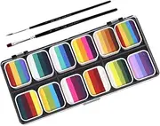 Professional Face Paint Set Graduated Rainbow Body Painting Kit Water-based Makeup