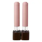 Electric Salt & Pepper Mill Mini RMM-1 Set of 2 Grayish Pink with Stand