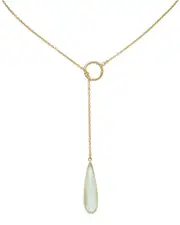 Liv Oliver 18K Plated 16.70 ct. tw. Sea Green Chalcedony Necklace