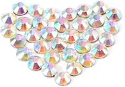 TEHAUX 1440pcs Crystal Ab Rhinestones Flatback Set of Resin Gems for Easy Decoration Clothes Bags Jewelry and Cellphones Crafting Beads