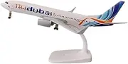 Replica 20cm for Dubai B737 Boeing 737 Twin Engine Jet Die-Casting Alloy Metal Aircraft Model Toy with Landing Gear Bracke Airplane Toy