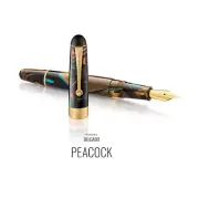 Penlux Masterpiece Delgado Fountain Pen in Peacock - Medium Point - NEW in Box