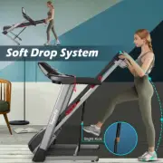 NNECW 4.75HP Folding Treadmill with 15 Auto Incline for Home & Gym
