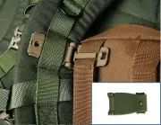 2 x 26mm Army Green MOLLE Clip Webbing Strap Buckle Connector Join Rucksack Bag