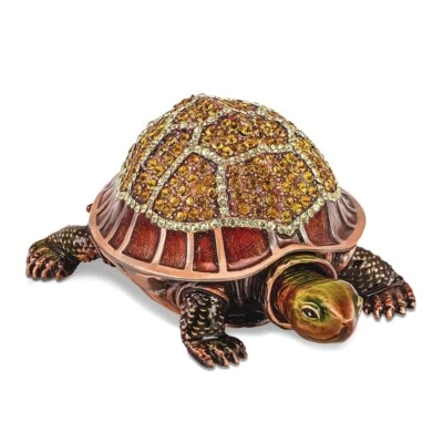 Bejeweled RHODA Tortoise w/Moving Head Trinket Box