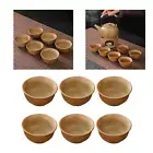 6 Pieces Ceramic Tea Cup Set Coffee Cup Portable Mug Kung Fu Tea Cup for Coffee