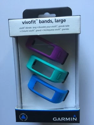 Wholesale Lot CASE of 32 GARMIN Vivofit Replacement bands - 3 Pack Large NEW