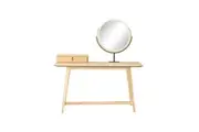 HomeStar Epica 1-Drawer Console Dressing Table With Mirror - Natural