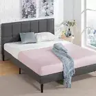 Single Bed Frame Fabric Wooden Mattress Base Platform Leo - Zinus