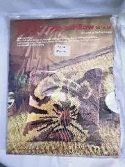 Vintage 1975 Columbia-Minerva Latch-a-Pillow 24" x 24" (Lion)