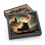 Magic Transport Puzzle, Magical Puzzle, Book Lover Jigsaw, Fantasy World Puzzle