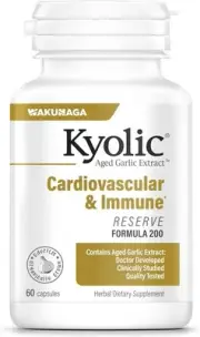 Kyolic Aged Garlic Extract Formula 200, Cardiovascular & Immune, Reserve 60 Caps