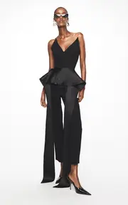 [Maticevski] Frame Silk-Blend Peplum Top