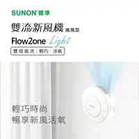 在飛比找momo購物網優惠-【SUNON 建準】Flow2one Light雙流新風空氣