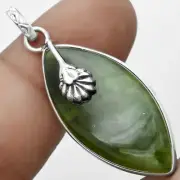 Natural Chrome Chalcedony 925 Sterling Silver Pendant Jewelry P-1700