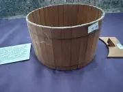 Miniature cedar wood hot tub for dollhouse