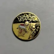 Candy Cane Christmas Pikachu Premium Collection collectible Metal Gold Coin M/NM