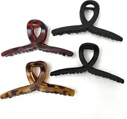 Nalodu 5 Inch Hair Claw Clips Extra Large No Slip Big Matte XL Clip for Thick Curly Long Hair Women, 4 Pack