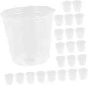 GAROZATION 50pcs Nursery Cup Clear Planter Pots Pot Containers Garden Indoor Orchids Planter Nursery Small Plant Seedling Plants Floral Containers Flower Orchid Plastic Pp