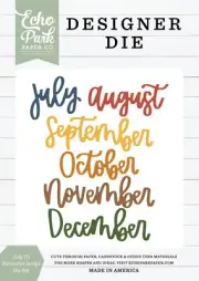 Echo Park Large Die Set-July To December Script