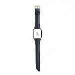 BELLABIA ✵ 深藍 APPLE WATCH 斜角油蠟牛皮 真皮 錶帶 9/8/7/6/5/4/3/2/1/SE