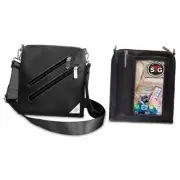 Cell Phone Purse - Touch Screen Women’s Crossbody Handbags (Zoe) - Black Pearl