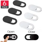6 PCs WebCam Cover Slide Camera Privacy Security Protect Sticker Phone Laptop