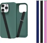 Mizi [3 Pack C-Shaped Clip Finger Phone Grip, Silicone Mobile Phone Strap for Phone Case with Clip as Phone Loop Holder for iPhone & Android Phones - Black/Blue/Pink