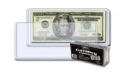 Case of 500 BCW 6.5x3 Currency Toploaders small bill rigid hard topload holders