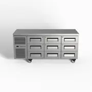 Skope ReFlex 9 Drawer Underbench GN 1/1 Fridge - Under Bench Fridges (RF7.UBR.3.D9) - RF7.UBR.3.D9
