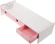 WATIIFUFU 1Pc Computer Screen Riser Stand with Storage Monitor Holder for Desk Organization Smooth Surface Design for Use