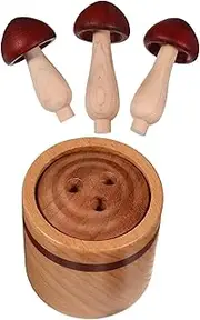 Cute Wooden Mushroom Diffuser Essential Oil Diffuser for Office Home Car Natural Wood Design Mini Aromatherapy Diffuser Holiday Present