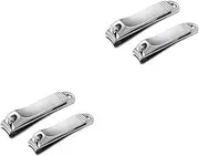 Minkissy 2sets Essential Manicure Set Nail Clipper Scissors Cuticle Clippers Stainless Steel Kit for Women Men Durable Easy to Use 2pcs*2