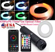 RGB LED Car Headliner Roof Star Light Kit Fiber Optic Lamp Bluetooth App Remote (for: Toyota)