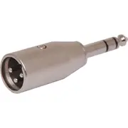 3 Pin Male XLR to 6.35mm TRS Male Adapter