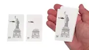 VANISHING STATUE OF LIBERTY Signed Card Illusion Magic Trick Close Up Packet Set