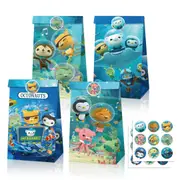 12PC Octonauts Paper Lolly Loot Bag & Stickers Gift Bag Kids Birthday Decorations