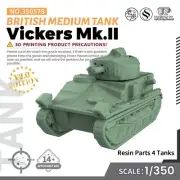 SSMODEL SS350578 1/350 Military Model Kit British Vickers Mk.II Medium Tank