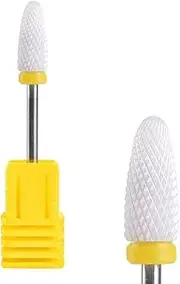 KADS Ceramic Nail Drill Bit 5 Sizes of Nail Drill Bit Cuspidal Nail Drill Bit Polish Tools Ceramics Grinding Stone Head Nail Art Machine (Ectra Fine)