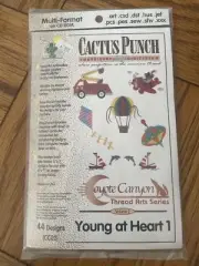 New Cactus Punch Embroidery Disk CD ROM Young at Heart