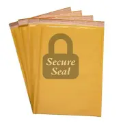 200 #5 10.5x16 Kraft Bubble Mailers Self Seal Padded Envelopes 10.5" x 16"